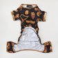 Product flat lay of the Off the Chain Deluxe Pet PJs showing elastic mid section.