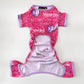 Product flat lay of the Boss Lady Deluxe Pet PJs showing elastic mid section.