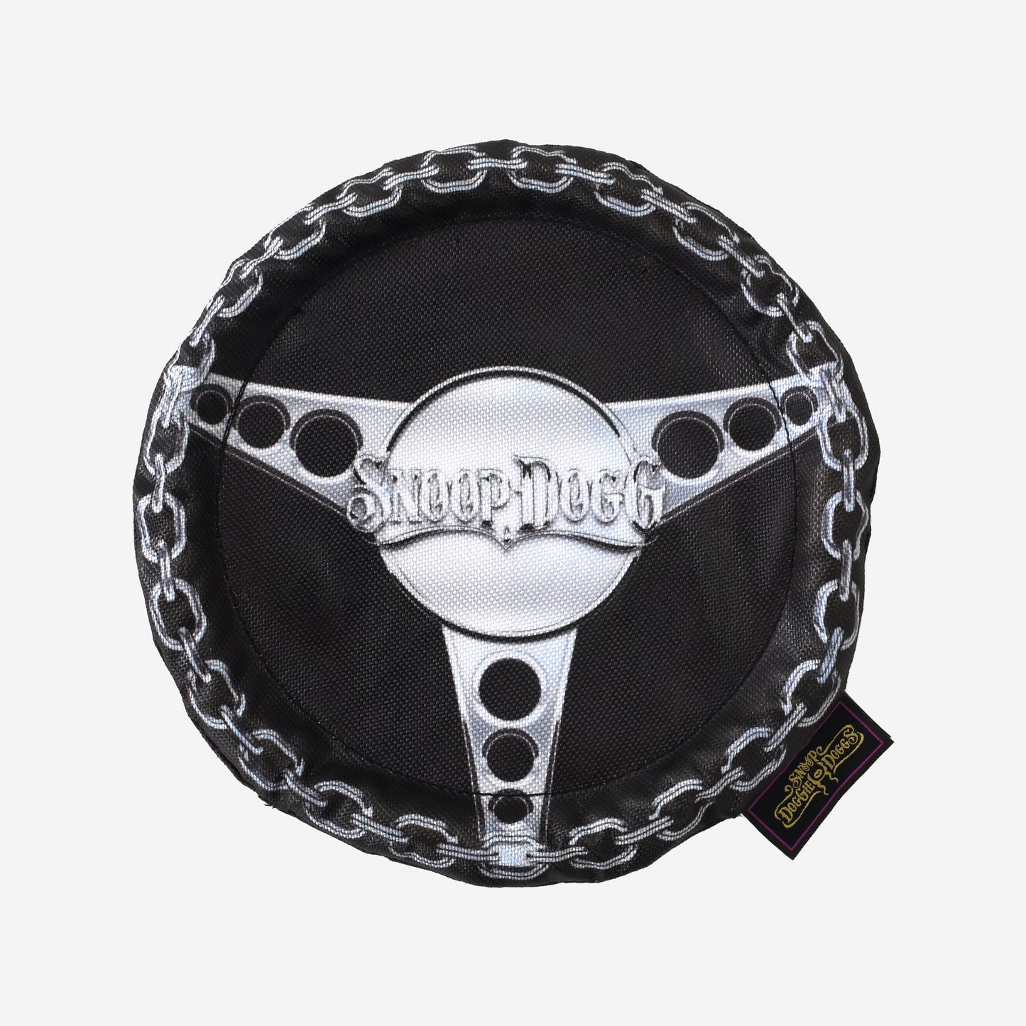 Product flat lay of the Deluxe Chain Steering Wheel Pet Toy.