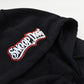 A close up detail image of the Snoop Dogg embroidered logo on the hood of the Throw A Dogg A Bone Deluxe Pet Hoodie.