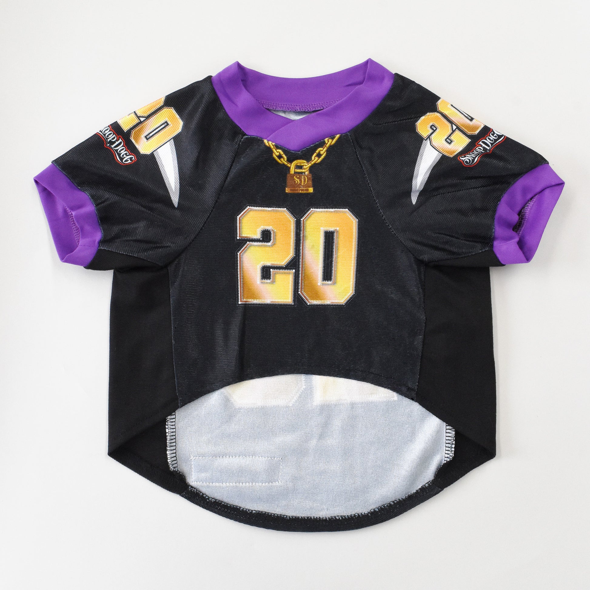 Product flat lay of the Off The Chain Deluxe Pet Jersey.