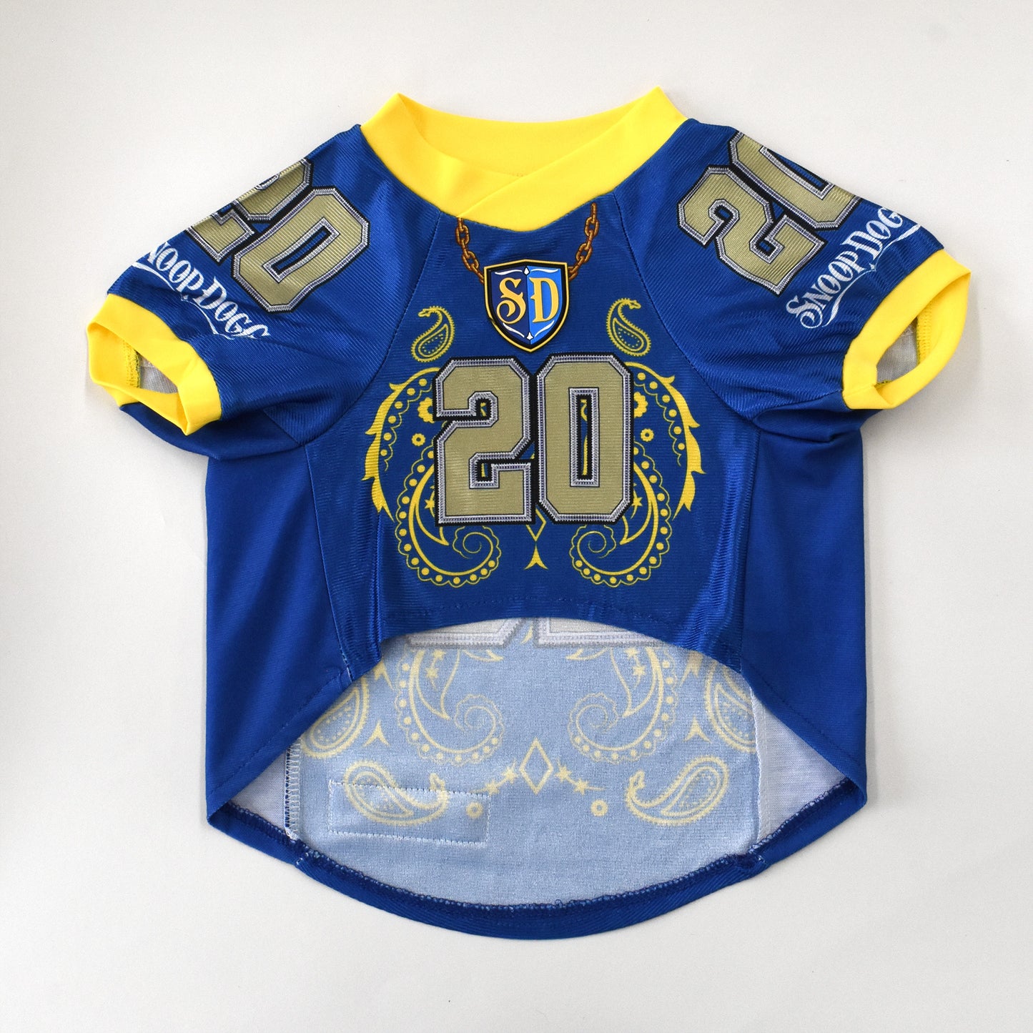 Product flat lay of the Halftime Deluxe Pet Jersey.