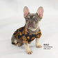 Bealls the French Bulldog wearing the Off The Chain Deluxe Pet PJs in size Small.