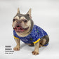 Chunky Monkey the French Bulldog wearing the Halftime Deluxe Pet PJs in size Medium.
