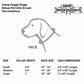 Halftime Deluxe Pet Collar size chart for sizes Small, Medium and Large.